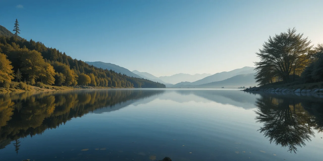 Self Realization Reflection: Person by a Calm Lake