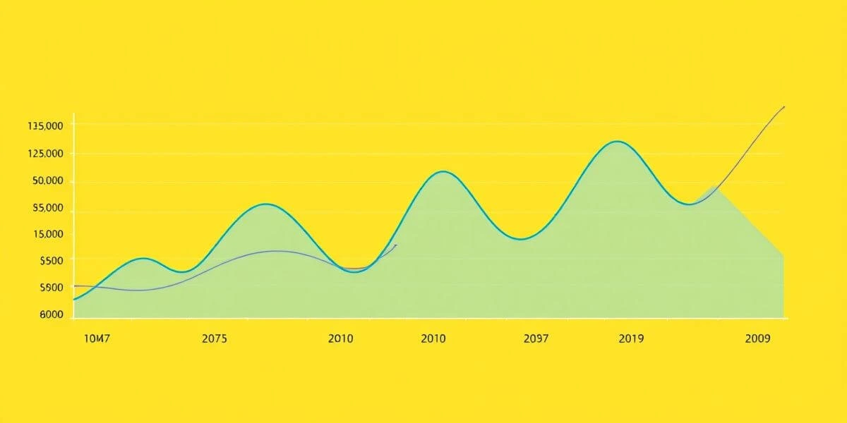 Line Graph Showing Dollar-Cost Averaging Strategy