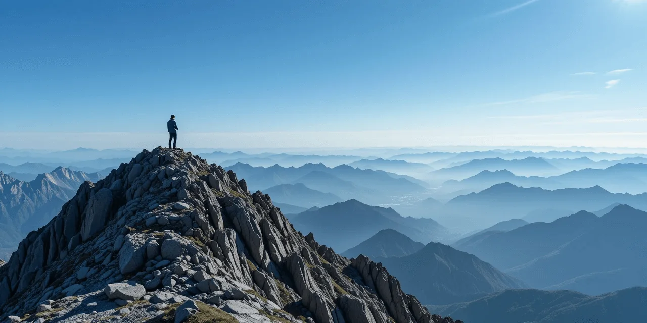 Self Realization Summit: Mountain Overlooking a Vast Sky