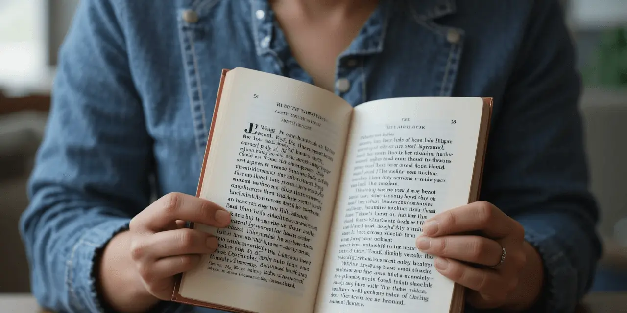 Self-Improver reading an inspirational book